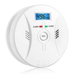 Combination Smoke and Carbon Monoxide Detector Alarm Digital Display for Travel Home Bedroom and Kitchen 9V Battery Operated