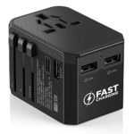 Max Power 2000W & 42W(3USB&1Type C) Super Fast Charging Universal Travel Adapter Worldwide Travel Power Adapter Universal Wall Adapter with PD and Quick Charge 3.0 for US EU UK AUS (Package may vary)
