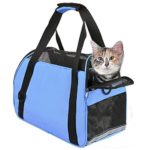 TIYOLAT Pet Carrier Bag, Airline Approved Duffle Bags, Pet Travel Portable Bag Home for Little Dogs, Cats and Puppies, Small Animals 40 x 20x 30cm（Blue）