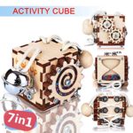 BrainUpToys Busy Cube for Travel – Activity Cube Toddlers – Sensory Board – Busy Cube for Kids – Boy and Girl 12-18 Month – Baby Travel Toy – Developmental Toy for Children – Playing Montessori Cube