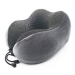 Alpaca Memory Foam Travel Pillow – Award-Winning Neck Pillow Design Provides Comfortable Head, Neck, and Chin Support for All Sleeping Positions | Premium Breathable Fabric and Machine-Washable Cover
