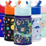 Simple Modern 10oz Summit Kids Water Bottle Thermos with Straw Lid – Dishwasher Safe Vacuum Insulated Double Wall Tumbler Travel Cup 18/8 Stainless Steel -Jungle Safari