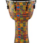 Meinl Percussion Travel Djembe with Synthetic Shell and Head-NOT Made in CHINA-10 Medium Size, Mechanically Tuned, Kenyan Quilt, 2-Year Warranty, 10″ (M) (PMDJ2-M-F)