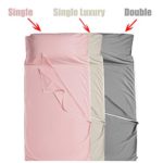 Cozysilk Sleeping Bag Liner – 100% Cotton Sleep Sacks Adults – Camping Sheets Hotel Travel Sheets with Full Length Tearaway Zipper