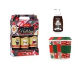 Jordan’s Skinny Syrups Happy Holidays Syrup Trio- Salted Caramel Mocha, Christmas Cookie Peppermint Bark (3 Sugar Free Bottles), Sugar Free Whipped Latte Foam Topping Marshmallow, & Bonus Travel Mug