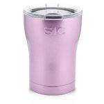 Seriously Ice Cold 12 Oz. Double Wall Vacuum Insulated 18/8 Stainless Steel Powder Coated Travel Mug Tumblers with Splash Proof BPA Free Lid