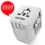 Castries Universal Travel Adapter All-in-one Travel Charger Worldwide Travel Socket International Power Adapter with 3USB +1 Type C Ports AC Plug Adapter Travel Accessories for Over 150 Countries-Grey