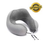 Phixnozar Memory Foam Travel Pillow -Neck Pillow, Ideal for Airplane Travel – Comfortable and Lightweight – Improved Support Design – Machine Washable Cover – Must-Have Travel Accessories