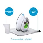 Steamfast SF-717 Mini Steam Iron with Dual Voltage, Travel Bag, Non-Stick Soleplate, Anti-Slip Handle, Rapid Heating, 420W Power, White