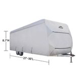 DikaSun Travel Trailer RV Cover PolyPro 3 Layer Anti-Dust Protection Windproof Anti-UV Block Cover fits 27ft – 30ft