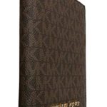 Michael Kors Jet Set Travel Passport Holder Wallet Case Brown Signature