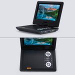 APEMAN 12” Portable DVD Player with 9.5” HD Swivel Screen, 6.5-8 Hrs Rechargeable Battery, Support SD Card/USB/Earphone/Speaker, Region Free for Kids Elder, Home/Hospital/Long Road Trips/Camping