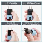 Micro Universal Travel Adapter – All in One Travel Essentials Small Plug Adapter – Worldwide Travel Accessories to Use in USA, Europe, Asia, UK, Africa, AUS/NZ, South America