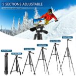 Phone Tripod, TAIROAD 51 inch Lightweight Travel Tripod with Remote Control, Phone Tripod Mount and Bag