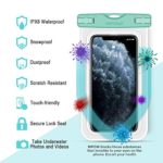 Mpow 097 Universal Waterproof Case, IPX8 Waterproof Phone Pouch Dry Bag Compatible for iPhone 12/12 Pro Max/11/11 Pro/SE/Xs Max/XR/8P/7 Galaxy up to 7″, Phone Pouch for Beach Kayaking Travel (2 Pack)