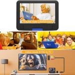 DR. J 11.5″ Portable DVD Player with HD 9.5″ Swivel Screen, Rechargeable Battery with Wall Charger, Car Charger and AV Cable, Sync TV Projector Function, Support USB Flash Drive SD Card, Region Free