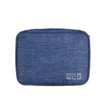 OrgaWise Electronic Accessories Bag Travel Cable Organizer Three-Layer for iPad Mini, Kindle, Hard Drives, Cables, Chargers (Three-Layer-Navy)