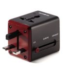 Samsonite Worldwide Power Adapter, Black/Red