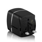 Bonazza Universal International Travel Adapter Kit with 4Amps 4 USB Ports – UK, US, AU, Europe All in One Plug Adapter – Over 150 Countries & USB Power Adapter for iPhone, Android, All USB Devices