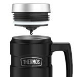 Thermos Stainless King 16 Ounce Travel Mug with Handle, Matte Black