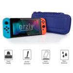 Orzly Carry Case Compatible with Nintendo Switch – Midnight Blue Protective Hard Portable Travel Carry Case Shell Pouch for Nintendo Switch Console & Accessories