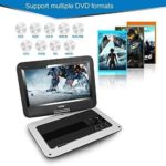 UEME Portable DVD Player with 10.1 inches LCD Screen, Car Headrest Mount Holder, Remote Control, Travel DVD Player (White)