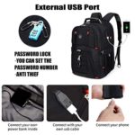 Extra Large 50L Travel Laptop Backpack with USB Charging Port Fit 17 Inch Laptops for Men Women