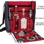 Jillmo Bartender Travel Kit, 11-Piece Cocktail Shaker Set with Waterproof Bartender Bag