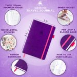 Clever Fox Travel Journal – Itinerary Travel Planner Organizer for Women, Men and Couples, Travel Log Journal, Lasts 5 Trips, A5 – Purple