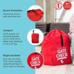 J.L. Childress Gate Check Bag for Car Seats – Air Travel Bag – Fits Convertible Car Seats, Infant carriers & Booster Seats, Red