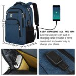 Laptop Backpack,Business Travel Anti Theft Slim Durable Laptops Backpack with USB Charging Port,Water Resistant College School Computer Bag for Women & Men Fits 15.6 Inch Laptop and Notebook – Blue