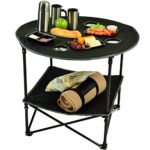 Picnic at Ascot Canvas Travel folding Table, Black