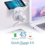 World Travel Adapter Kit by Ceptics – QC 3.0 2 USB + 2 US Outlets, Surge Protection, Plugs for Europe, UK, China, Australia, Japan – Perfect for Laptop, Cell Phones, Cameras – Safe ETL Tested