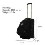 High Sierra AT3 Rolling Backpack, Black, 22-Inch