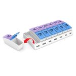 Ezy Dose Weekly AM/PM Travel Pill Organizer and Planner │ Removable AM/PM Compartments │ Great for Travel (Small)