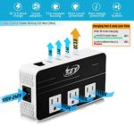 Key Power 200-Watt Step Down 220V to 110V Voltage Converter & International Travel Adapter/Power Strip – [Use for USA Appliance Overseas in Europe, Australia, UK, Ireland, Italy and More]