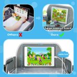 Kids Travel Tray, Toddler Car Seat Tray with Dry Erase Board, Collapsible Lap Car Seat Travel Table Desk w/iPad Holder, Storage Pocket, Kids Tray for Road Trip, Car Stroller, Airplane, Grey