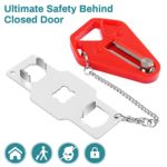 Portable Door Lock, Travel Lock, School Lockdown Lock, Extra Security Measure for Airbnb, Hotel, Home, Apartment and Prevents Unauthorized Entry