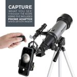 Celestron – 70mm Travel Scope DX – Portable Refractor Telescope – Fully-Coated Glass Optics – Ideal Telescope for Beginners – BONUS Astronomy Software Package – Digiscoping Smartphone Adapter