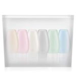 Travel Bottles TSA Approved, Uerstar 3oz Leak Proof BPA Free Silicone Cosmetic Travel Size Toiletry Containers for Shampoo Lotion Soap (6 Pack)