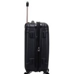 Rockland London Hardside Spinner Wheel Luggage, Black, 3-Piece Set (20/24/28)