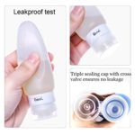 16 Pcs Silicone Travel Bottle Set, Silicone Bottle Container Spray Bottles Cream Jars Leak-proof Cosmetic Toiletry Travel Containers with Optional Tag