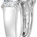 Platinum-Plated Sterling Silver Princess-Cut 5-Stone Ring made with Swarovski Zirconia (3 cttw), Size 6