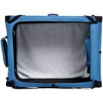 Amazon Basics Premium Folding Portable Soft Pet Dog Crate Carrier Kennel – 42 x 31 x 31 Inches, Blue