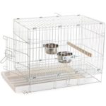 Prevue Hendryx Travel Bird Cage 1305 White, 20-Inch by 12-1/2-Inch by 15-1/2-Inch