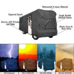 Waterproof Durable RV Motorhome Fifth Wheel Cover Covers Class A B C Fits Length 26′-30′ New Travel Trailer Camper Zippered Panels Allow Access To The Door, Engine And Both Side Storage Areas