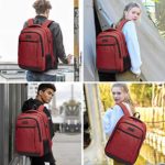 Travel Laptop Backpack Anti-Theft Work Bookbags With Usb Charging Port, Water Resistant 15.6 Inch College Computer Bag for Men Women (Red)