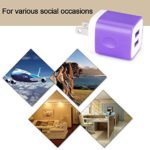 Wall Charger, Sicodo 3-Pack Dual Port USB Home Travel Wall Charger Plug Compatible with iPhone X,8,7 Plus,6 Plus, Tablet, Samsung Galaxy S10,S10+,S9,S8, S7, S6 Edge, HTC, LG, Sony, and More