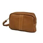 Piel Leather Cosmetic Case, Saddle, One Size