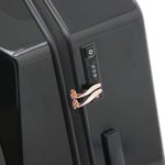 kensie Women’s 3D Gemstone TSA Lock Hardside Spinner Luggage, Black, 2-Piece Set (20/28)